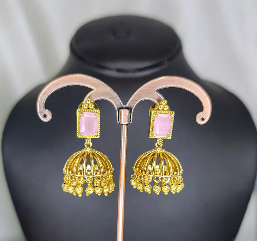 Pink Jhumka